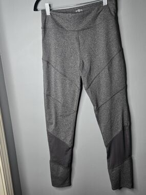 SO Yoga High Rise Leggings Women’s Large Gray Mesh Panel Workout Athletic